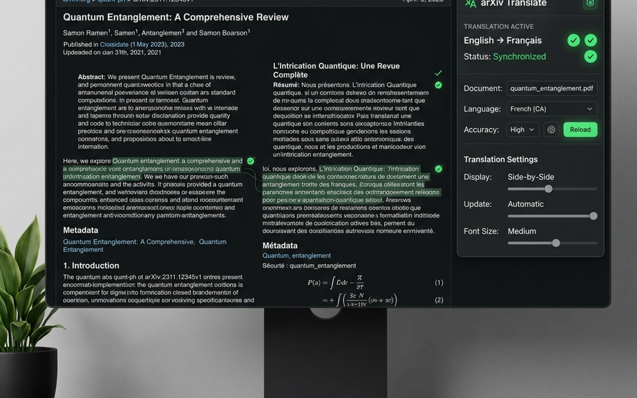 arXiv Translate extension preview